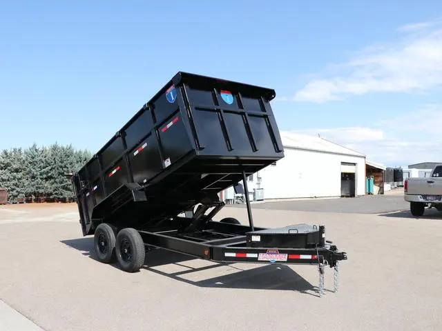 15 yard dump trailer staged for a Kansas City trash hauling job